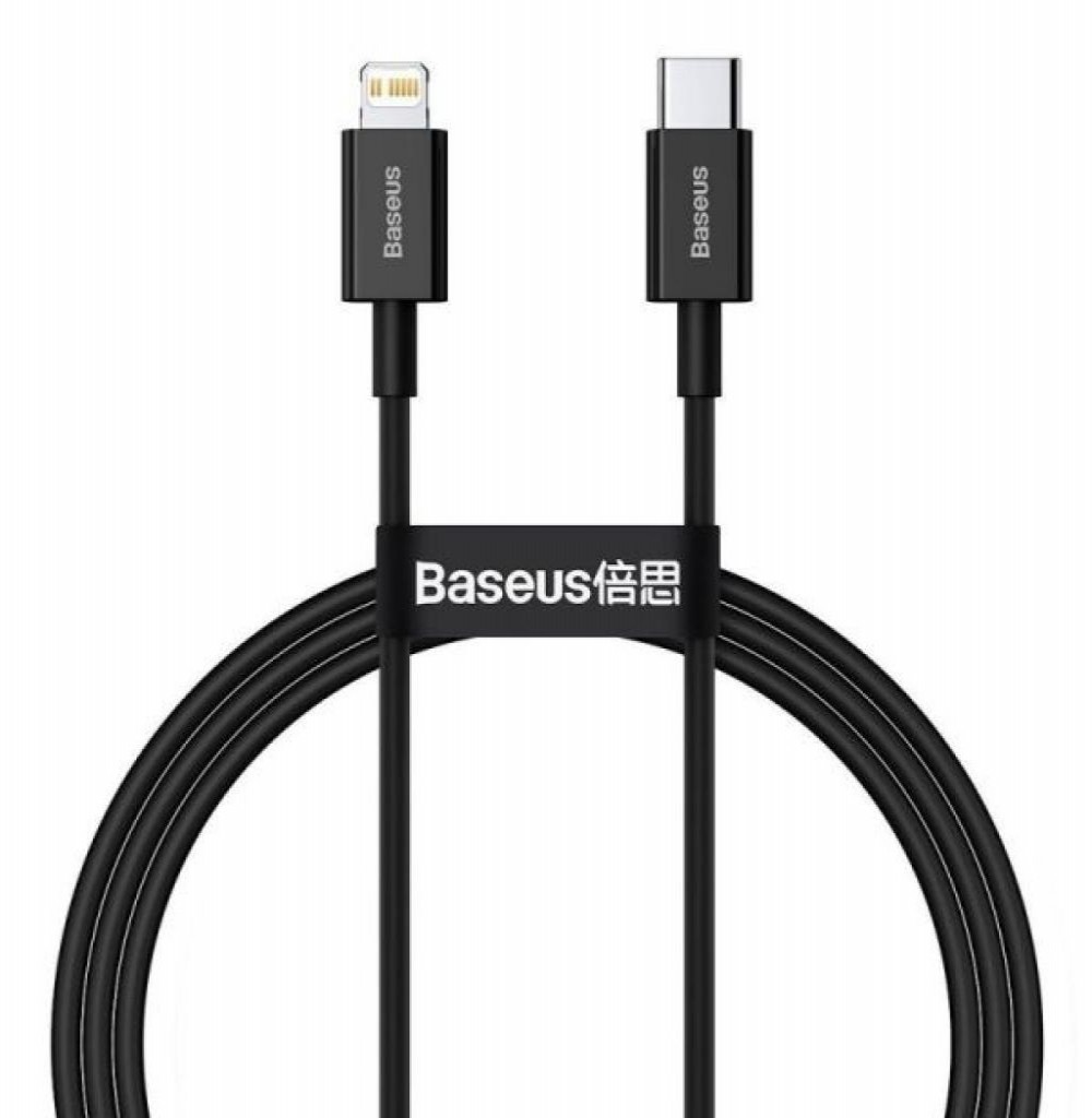 Cabo Celular Baseus 1.0M Usb-C Lightning Preto CATLYS-A01