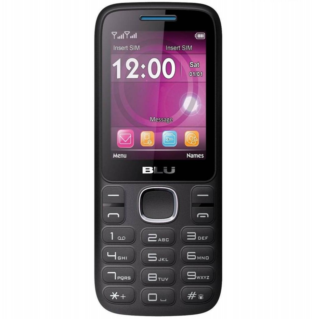 Celular BLU Zoey 2.4 3G Z070L Dual SIM 128MB de 2.4" Câmera VGA/Rádio FM - Preto/Azul